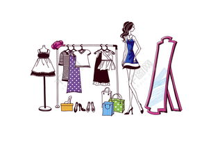 免費下載手繪女孩衣服模板 EPS格式編號17862390，盡在千圖網(wǎng)